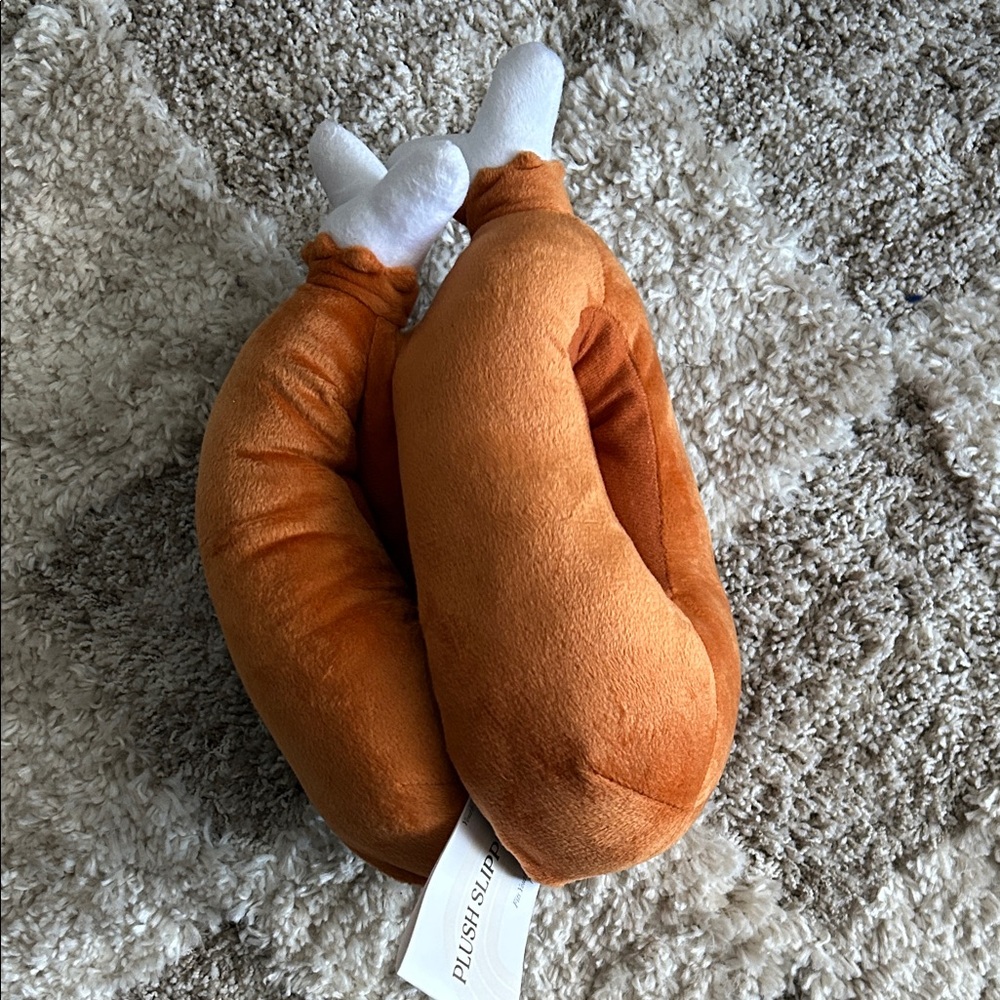 Plush Chicken Drumstick Slippers